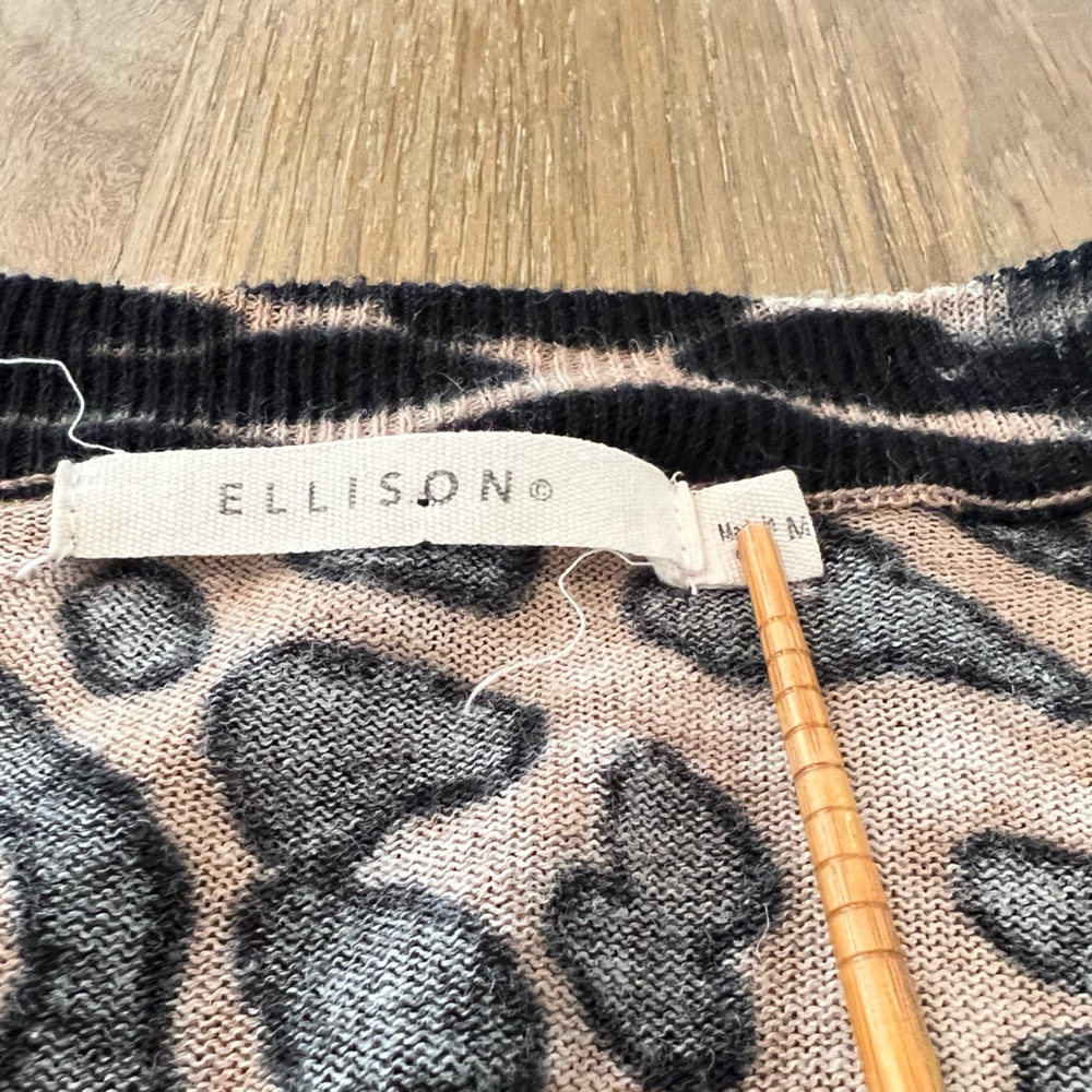 Ellison Leopard Print Cardigan in Tan and Black - Picture 8 of 9